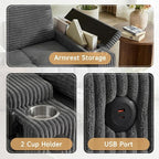 Auvsoce 65" 3-in-1 Pull-Out Convertible Sofa Bed - Image 3