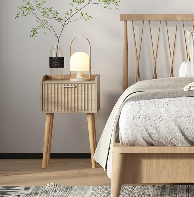 LAATOOREE Nightstand Set of 2, Small Bed Side Table - Image 2