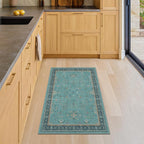 2x4 Washable Teal Throw Rugs for Entryway Indoor - Image 6