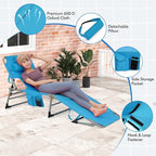 Goplus Tanning Chair, Folding Adjustable Patio Lounge Chair - Image 8