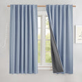 NICETOWN Linen 100% Blackout Cafe Curtains, Thermal Insulated & Noise Reducing by NICETOWN