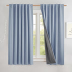 NICETOWN Linen 100% Blackout Cafe Curtains, Thermal Insulated & Noise Reducing by NICETOWN