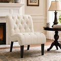 Mid Century Modern Accent Chair, Button Tufted Armless Lounge Chair, by lightupyourlife