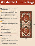 SERISSA 2x5 Washable Non Slip Boho Runner Rug - Image 2