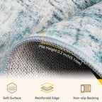 RELEANY Washable 6'x9' Abstract Area Rug - Image 4