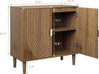 Smuxee Walnut Sideboard Cabinet, Freestanding Buffet Cabinet - Image 2