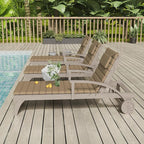 Sundale Outdoor Olefin Quilted Lounge Cushion Set of 4, Patio Foldable Chaise - Image 9