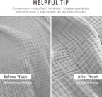 EMME Muslin Blankets for Adults Grey Small Blanket 40" x 50" | Throw Blanket - Image 8