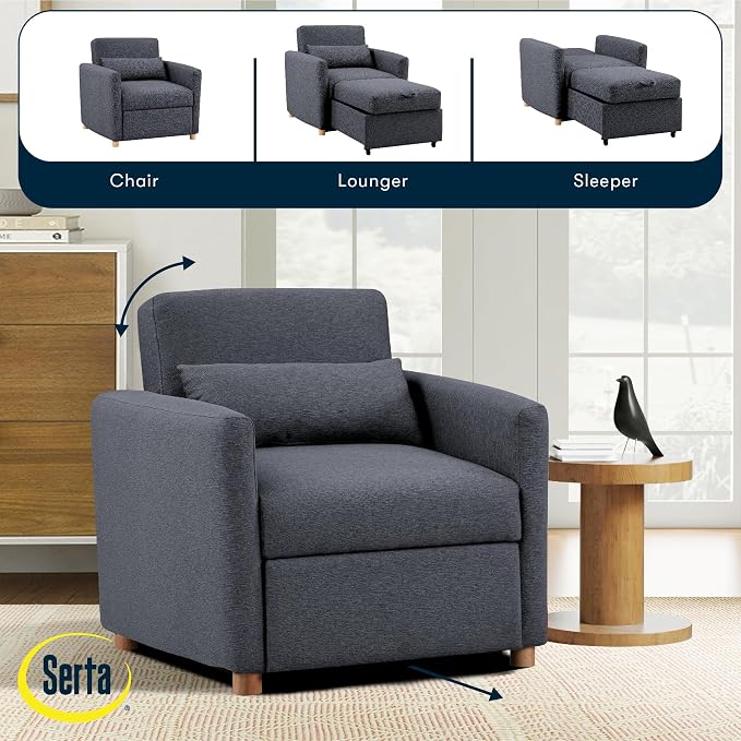 Serta® Corwin 36" Convertible Accent Chair, Dreamcoil® Comfort, FingerGuard® - Image 7