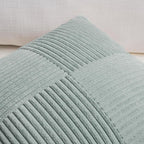 Fancy Homi 2 Packs Grey Blue Euro Decorative Throw Pillow Covers 24x24 Inch - Image 3