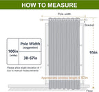 NICETOWN Room Divider Curtain, Sliding Door Curtain, Wide Width Thermal Drapes - Image 7