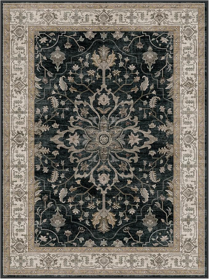 RELEANY Washable Area Rug, Square 10'x10', Water Repellent, Pet Friendly - Image 8