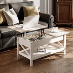 Lift Top Coffee Table with Storage, Small Coffee Table with Hidden Compartment - Image 2