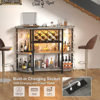 Unikito 4-Tier Metal Coffee Bar Cabinet - Image 7