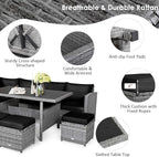Tangkula 7 Pieces Patio Furniture Set, Outdoor Sectional Rattan Sofa Set - Image 6