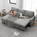 Walsunny 77" Sectional Sleeper Sofa - Image 3