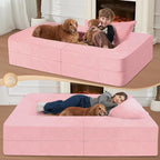 Futon Sofa Bed with Pillow, 3-in-1 Sleeper Sofa Bed with Removable Cover - Image 6