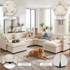 111.4" V-Shaped Corner Couch Sectional - Image 6