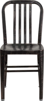 Flash Furniture Gael Commercial Grade 2 Pack Black-Antique Gold Metal - Image 5