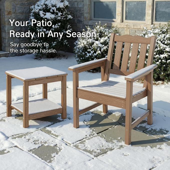 Stoog All-Weather Garden Bench & Chairs Set, 3-Piece Patio Furniture Set - Image 7