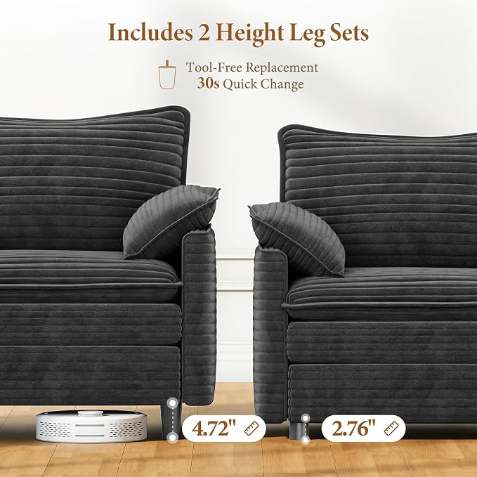 Vesgantti Large Modular Sectional Sofa, Big Comfy Cloud Couch - Image 3