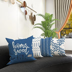 YCOLL Pillow Covers 16x16 Set of 4, Modern Sofa Throw Pillow Cover, Decorative - Image 6