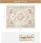 Orange Red 8x10 Washable Area Rugs - Image 2