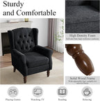 Mid-Century Modern 2-Piece Wingback Chair Set - Image 4