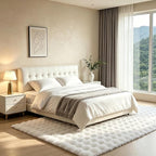 White Rabbit Plush Rug 4'x6', Fluffy Shaggy Area Rug - Image 2