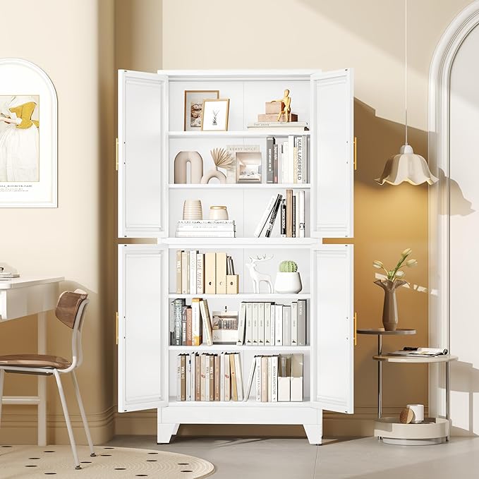 GAIOUS 75.2" Tall Metal Pantry Cabinet, Kitchen Pantry Storage Cabinets - Image 4