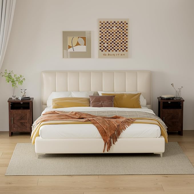YESHOMY Farmhouse Modern Nightstand - Image 2