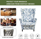 HAOYONG Wing Chair Slipcovers Printed Wingback Chair Covers 2 Pieces Wingback - Image 5