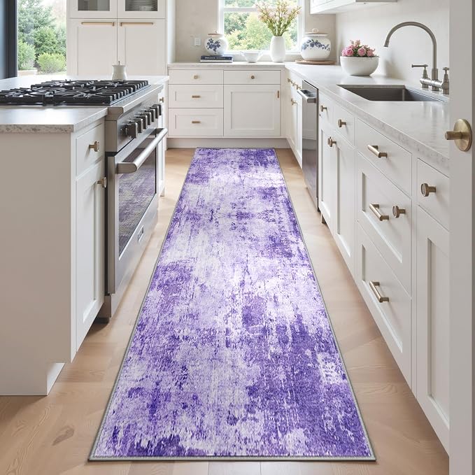 RELEANY Washable Runner 2'x6' Abstract Area Rug by RELEANY