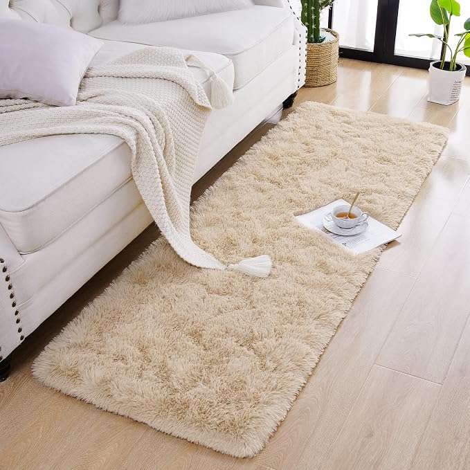 Chicrug Soft Runner Rugs for Bedroom Living Room Plush Fluffy Rug 3x8 | Shag - Image 3