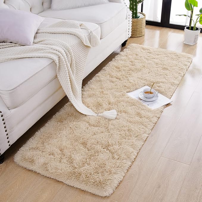 Chicrug Soft Runner Rugs for Bedroom Living Room Plush Fluffy Rug 2x5 | Shag - Image 3