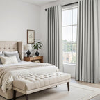 Topfinel Grey Linen Blackout Curtains 90 Inches Long - Image 4