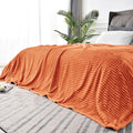 BEDELITE 3D Ribbed Burt Orange Fall Blankets Queen Size by BEDELITE