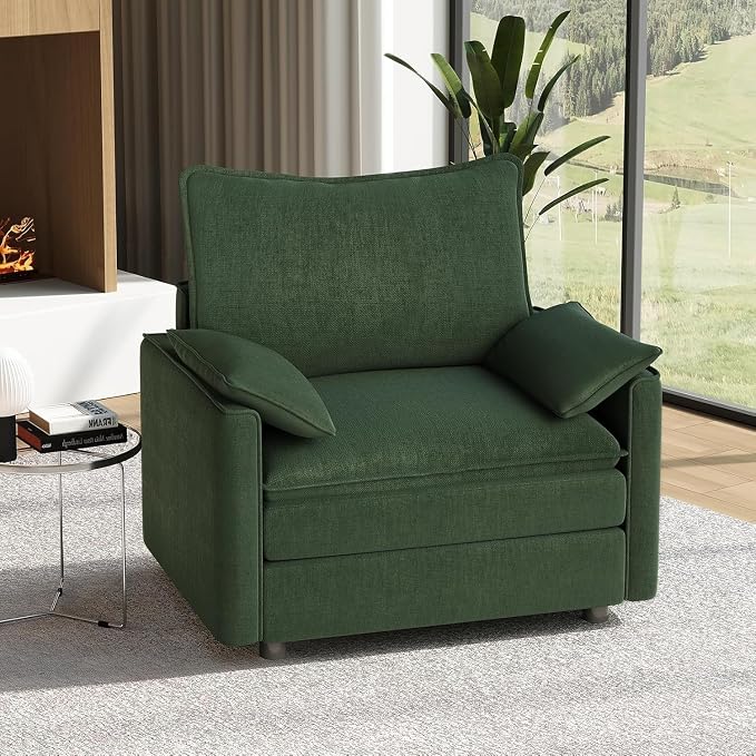 Vesgantti 40" Single Seat Sofa, Comfy Cloud Couch Deep Seat Upholstered Couch by Vesgantti