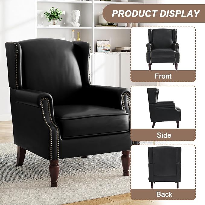 Pia Ricco High Back Floral Accent Chair - Image 3