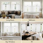 MIULEE Set of 4 Pure White 45 Inch Short Blackout Kitchen Window Curtains | - Image 6