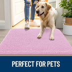 OLANLY Dog Door Mat for Muddy Paws 48x30, Super Absorbent Chenille Mud Mat | - Image 6