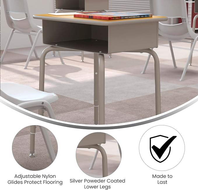 Flash Furniture Billie Student Desk - Image 4