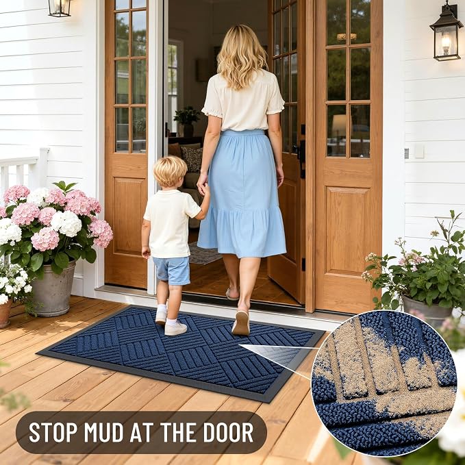 OLANLY Front Door Mat Outside Entrance 47x23, Waterproof Heavy-Duty Doormat | - Image 7