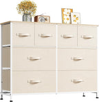 WLIVE Dresser for Bedroom with 8 Drawers, Wide Fabric Dresser for Storage and by WLIVE
