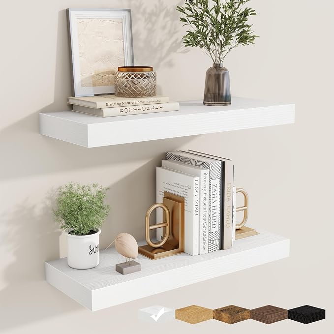 fuqing Floating Shelves for Wall, Wall Mounted Wood Floating Shelf by Fuqing