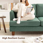 Busaurus Green 3 Seater Mid Century Modern Sofa, Comfy Furniture - Image 4