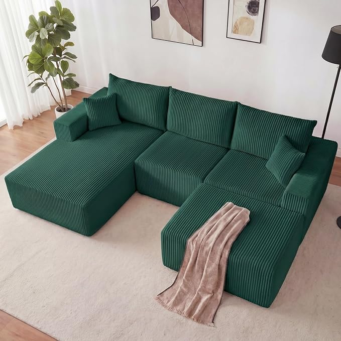 Weture 108” Modular Sectional Couches, Modern Modular U-Shape Sofa by Weture