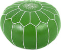 Marrakesh Gallery Genuine Leather Round Pouf Unstuffed by MarrakeshGallery