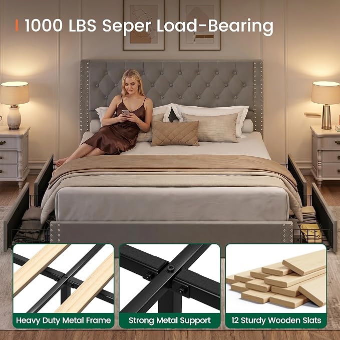 LARMACE King Size Bed Frame - Image 6