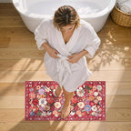 Red Floral Hallway Runner Rug 2x4 - Image 5
